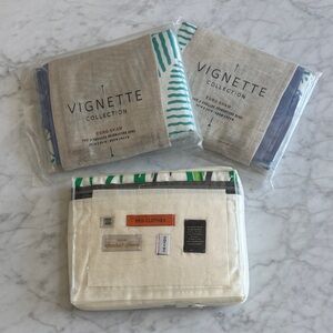 Brand New Anthropologie Printed Euro and Standard Shams Cover Duvet Bedding